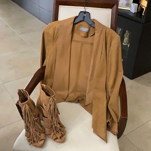 Bagatelle jacket and Schultz heels in copper color.  Jacket XS and Shoes Size 8m
